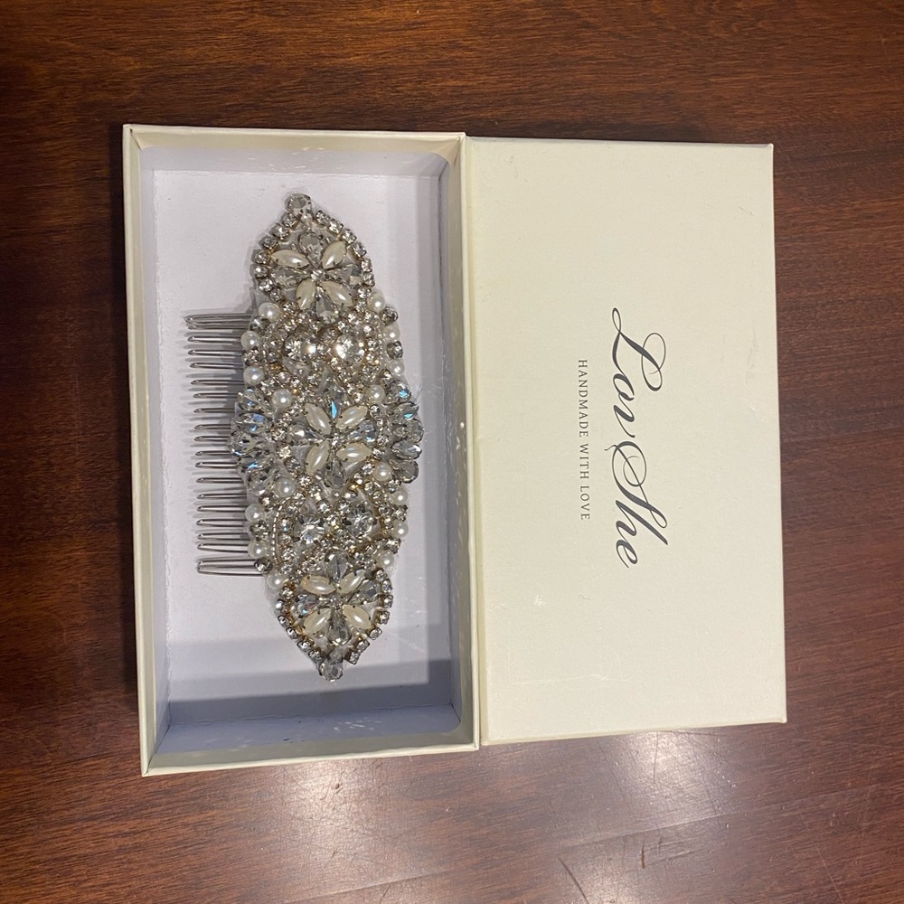 Silver Color Bridal Hair Piece